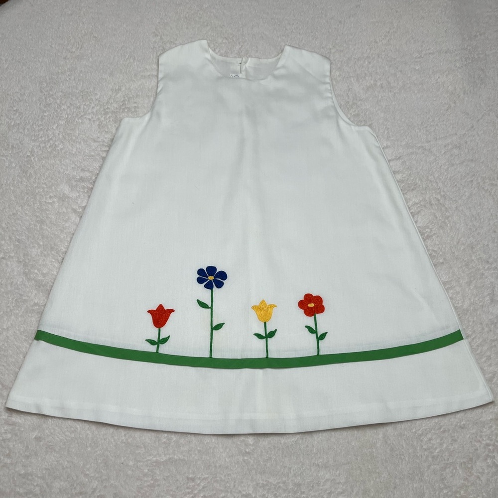 Vintage GRACE Girls Toddler Embroidered Dress Sz 5